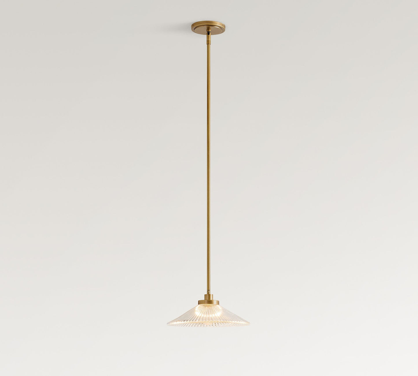 Bravira Ribbed Glass Pendant Light - Elegant Kitchen Island Lamp