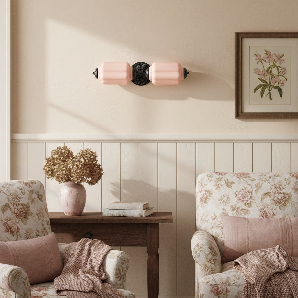 Eloise Glass Wall Sconce - Vintage Milk Glass Vanity Sconce