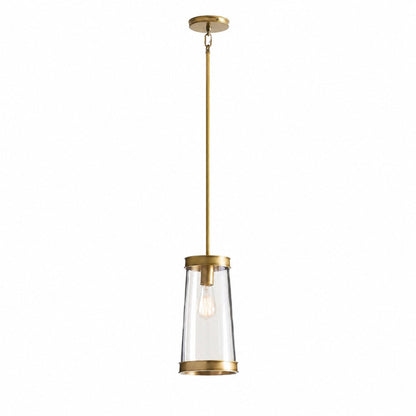 Driscoll Glas Trommel Pendelleuchte - Moderne Messing Hängelampe