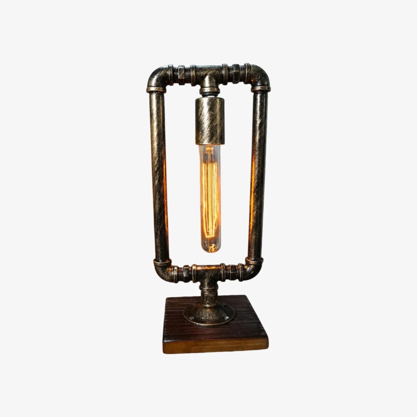 Remi retro industrial pipe table lamp