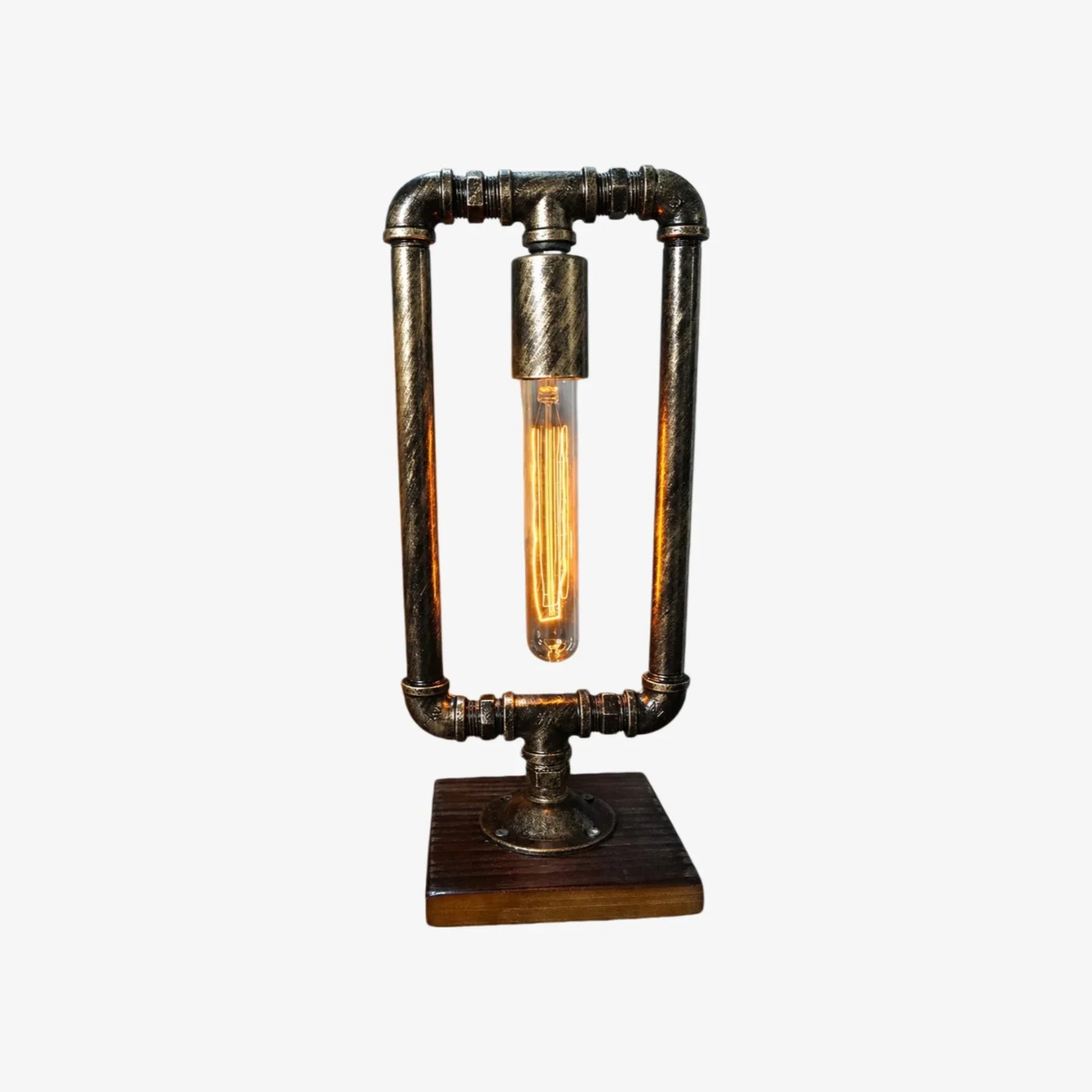 Remi retro industrial pipe table lamp