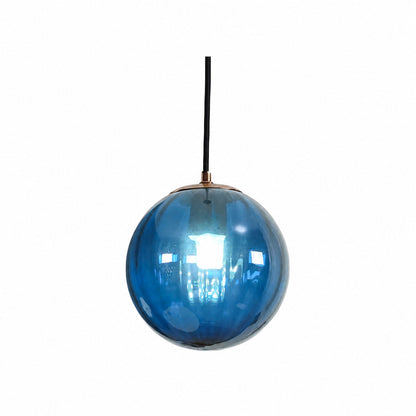 Lunorie Iron Metal Glass Globe Pendant Light – Sculpted Adjustable Pendant for Dining Spaces