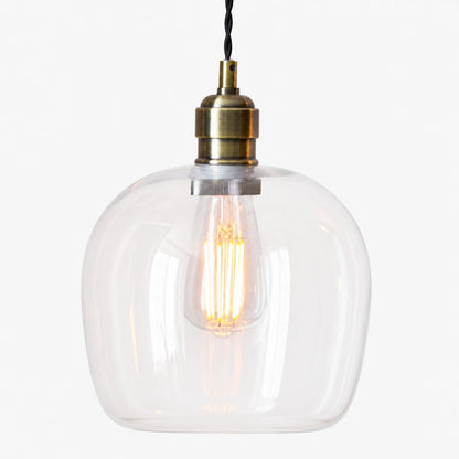 Clarione Height-Adjustable Glass Pendant Light - Classic Art Deco Light