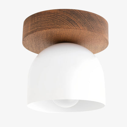 Metio Dome Ceiling Light Minimalist Wood Design for Bedrooms & Hallways