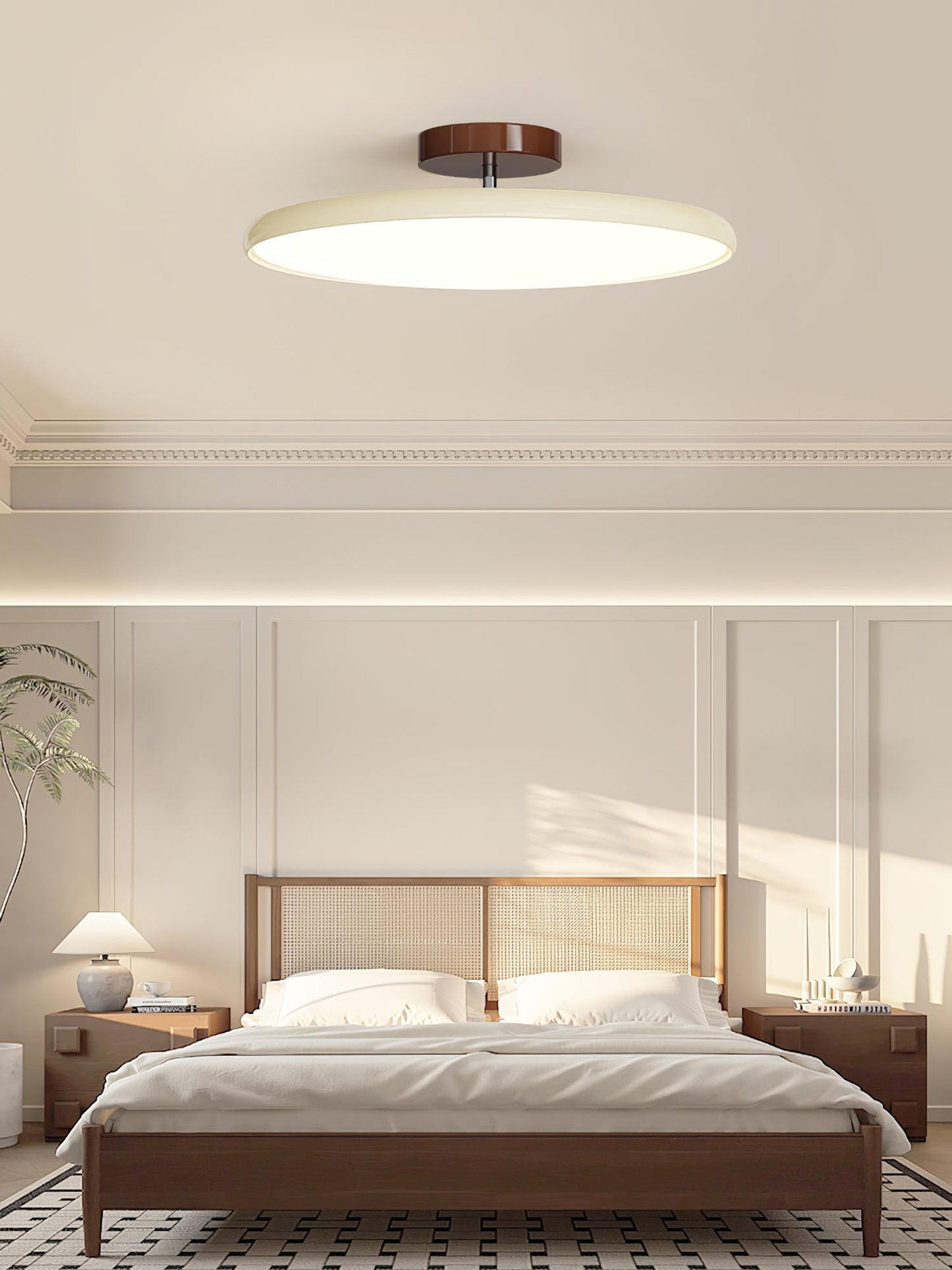 Anpassbare Deckenleuchte mit warmem Licht, Metall-Acryl-Finish
