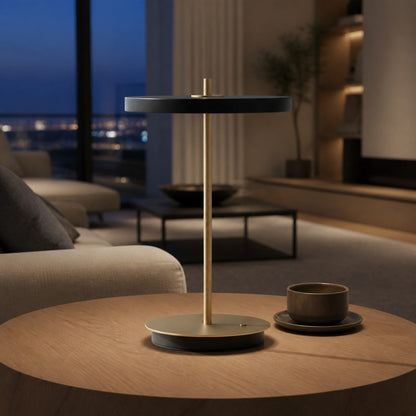 Astris Modern Minimalist Metal Table Lamp Soft LED Illumination for Living Room and Office