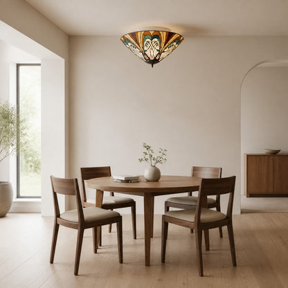 TF Hector Deckenleuchte – Handgefertigtes Buntglas-Design, Einbau- oder Pendelleuchte für Zuhause