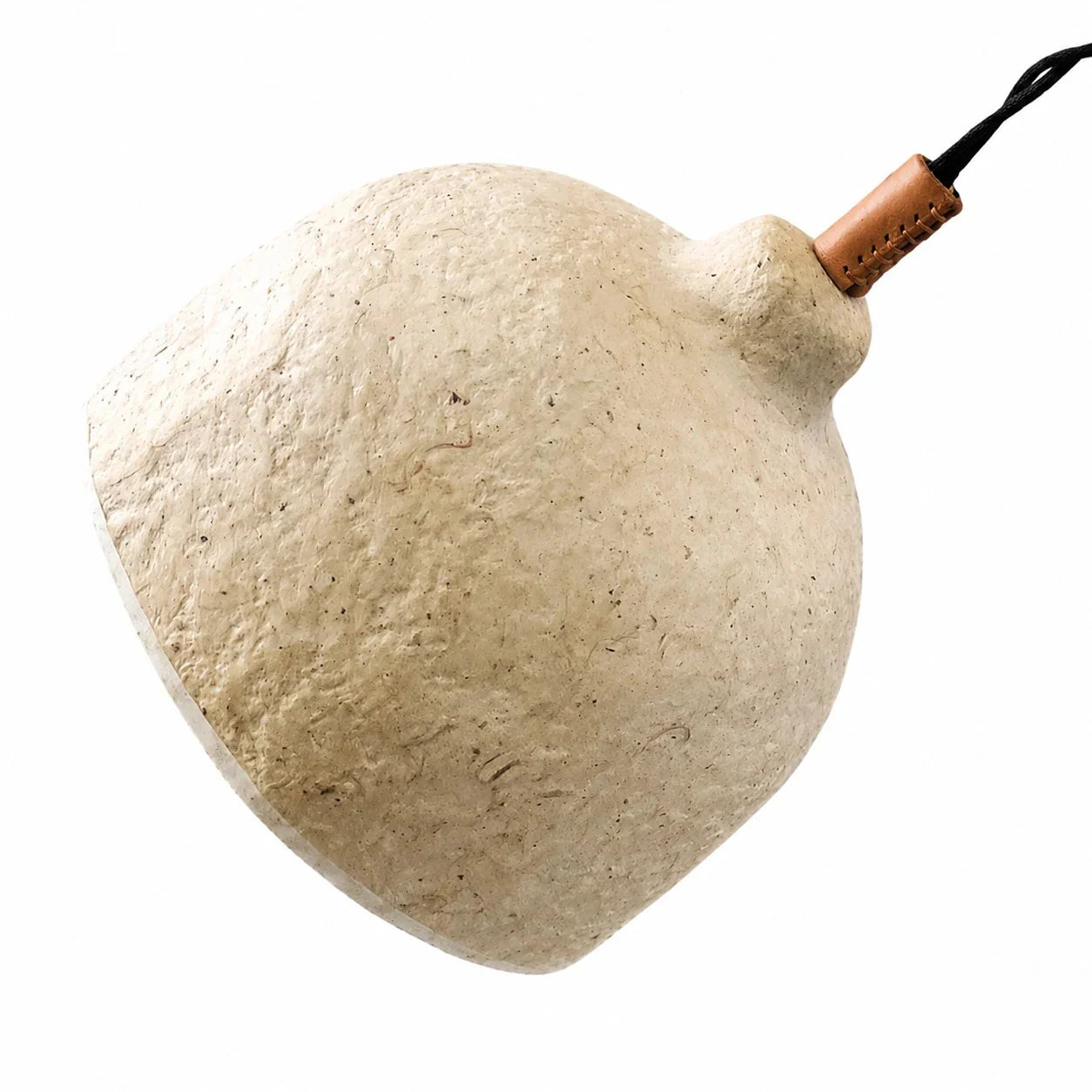 Side profile of the bell shaped handmade paper pendant light