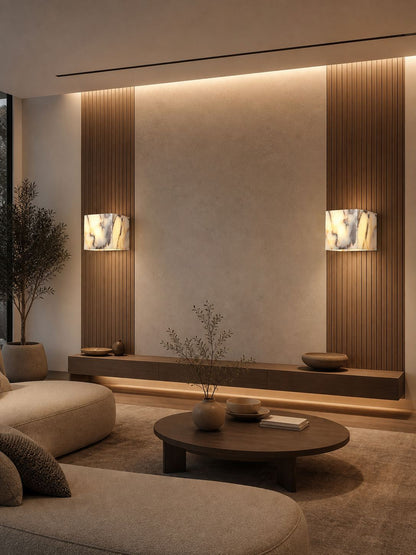 Square Marble Wall Lamp