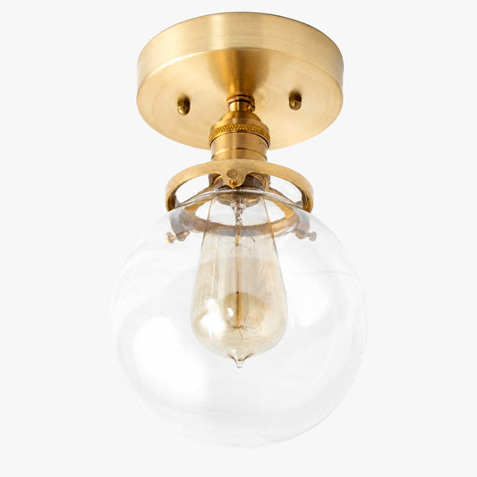 Glorica Glas Retro Globe Deckenleuchte - Vintage Industrielle Wohnbeleuchtung