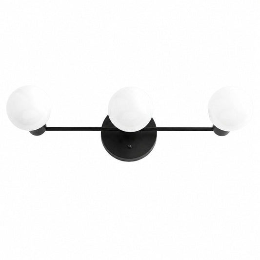 Glorica Glass Mid Century Modern Vanity Light - 3-flammige Wandleuchte