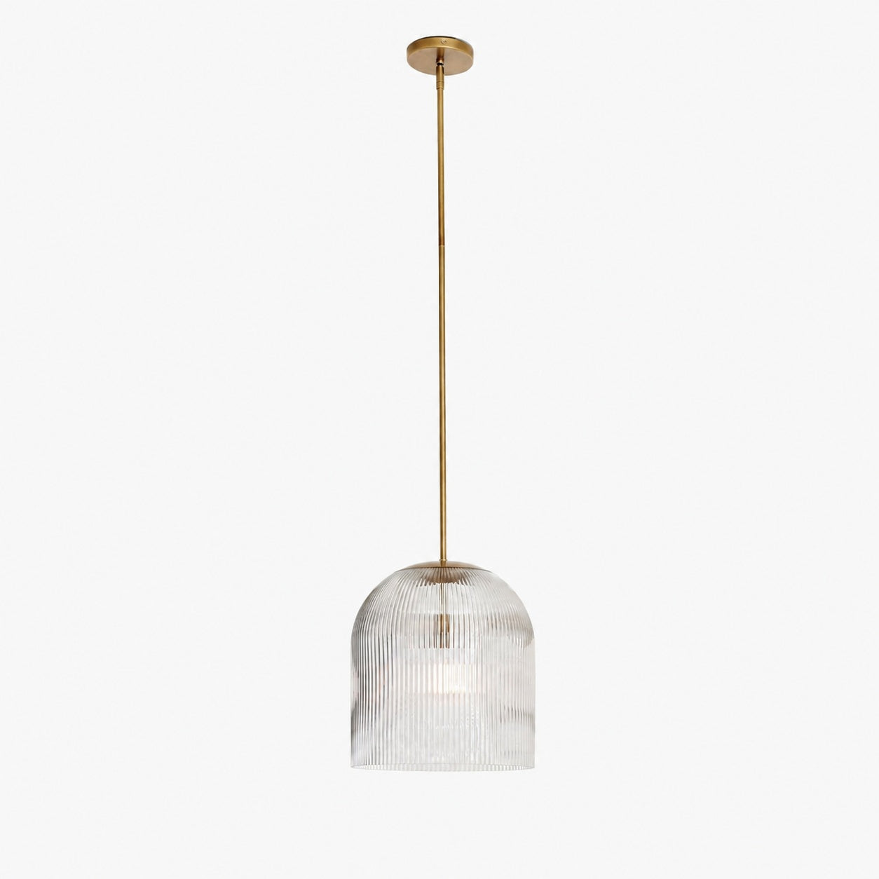 Bravira Pendelleuchte aus geripptem Glas – elegante Kücheninsellampe