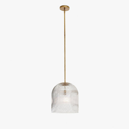 Bravira Pendelleuchte aus geripptem Glas – elegante Kücheninsellampe