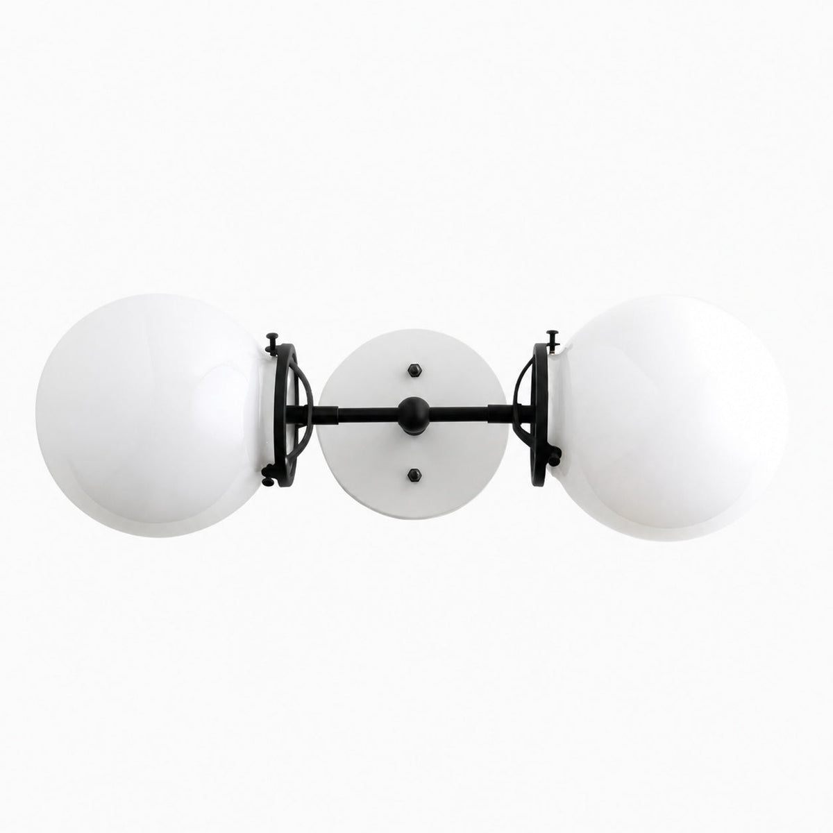 Lumio Globe Art Deco Vanity Light -  Opal Globe Bathroom Sconce