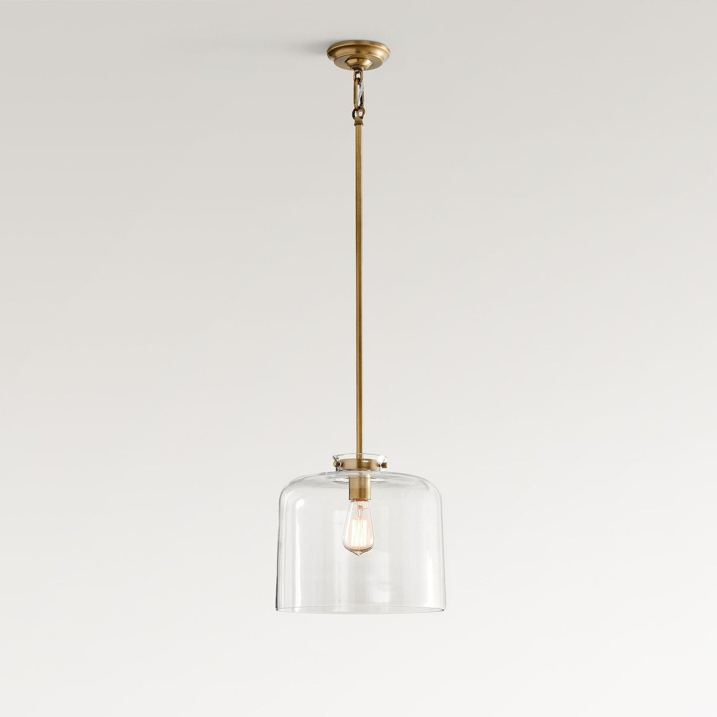 Sterling Minimalist Glass Pendant Collection - Vintage Brass Lighting Design