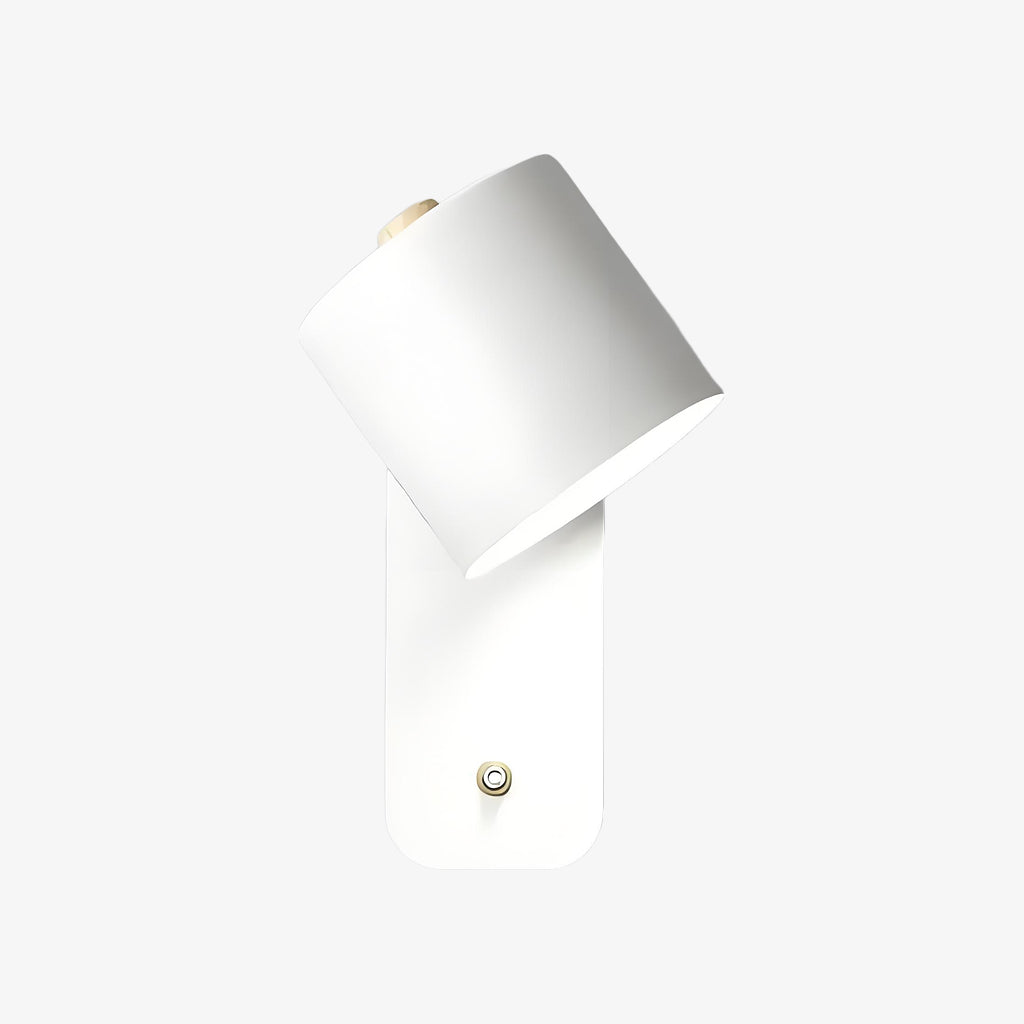 Volyne Adjustable Swivel Cylinder Wall Sconce - Minimalist Metal Wall Lamp for Bedroom and Reading Area