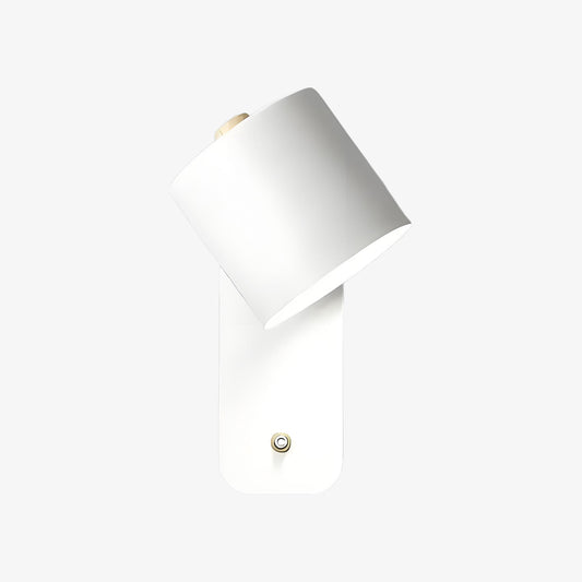 Volyne Adjustable Swivel Cylinder Wall Sconce - Minimalist Metal Wall Lamp for Bedroom and Reading Area