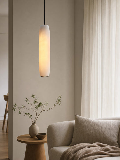 Alabaster Flute Pendant Light