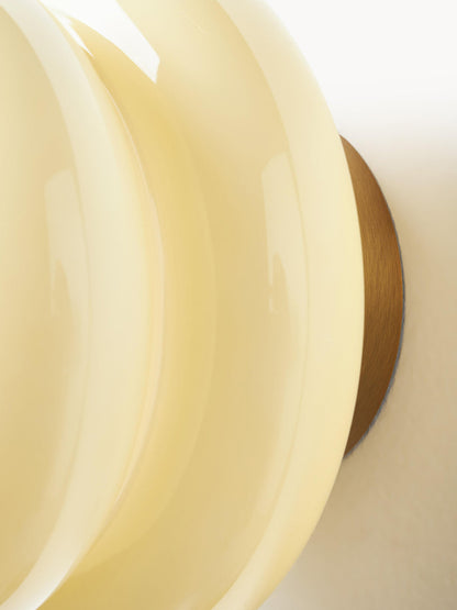 Soft Glow Opal Glass Wall Lamp – Elegant Accent Lighting for Bedrooms