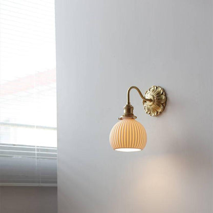 Brass Ceramic Wall Light