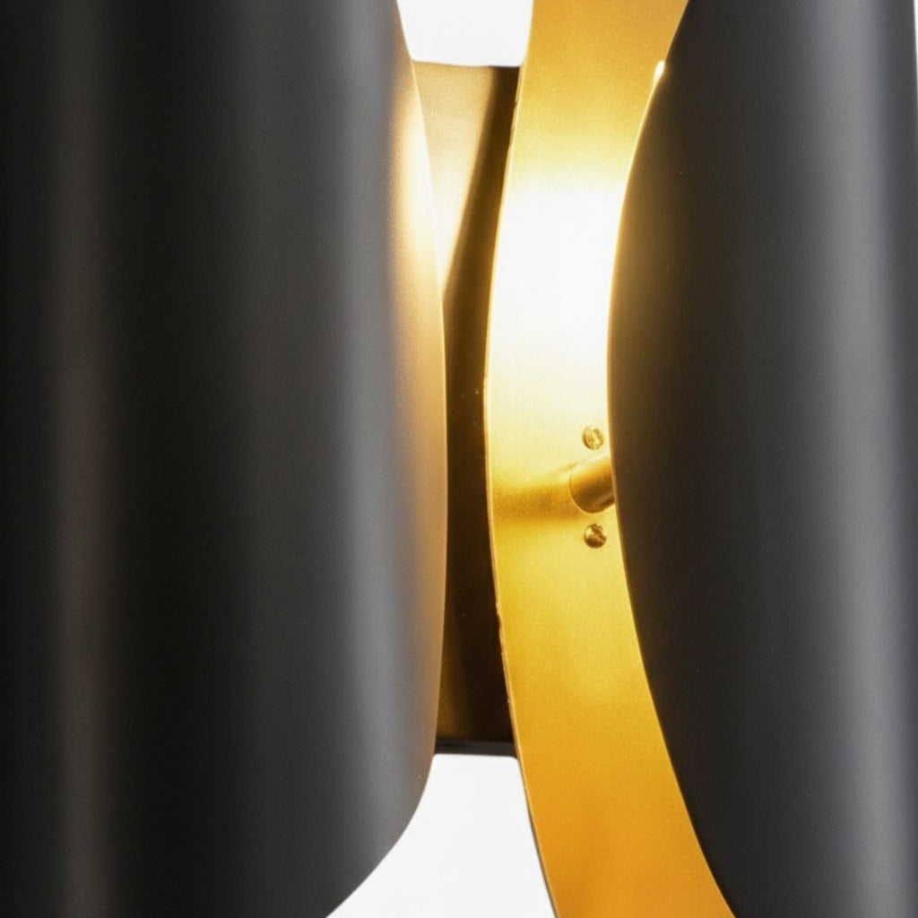 Auregon Artistic Sculptural Wall Sconce – Abstract Coiled Metal Wall Light for Hallway or Living Room