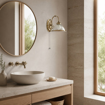 TF Vintora Wandleuchte aus geripptem Glas – Industrielle Glockenform für Esszimmer und Flur