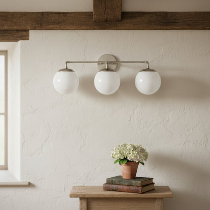 Glorica Glass Wall Sconce - Modern Vintage Vanity Light Fixture