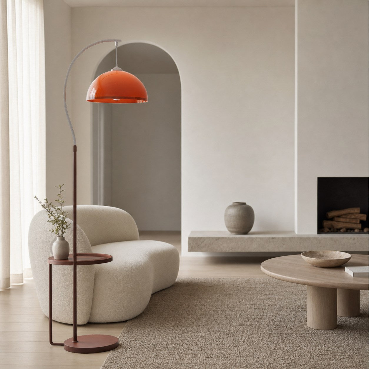 Afterglow Modern Statement Floor Lamp – Clean Line Standing Light for Bedroom Setting