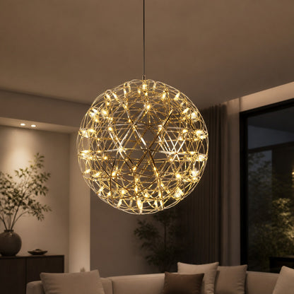 Silver Spark Ball Pendant Light