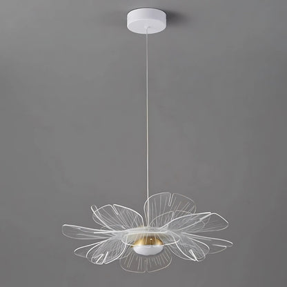 Moderne nordische Acryl Blumen LED Pendelleuchte