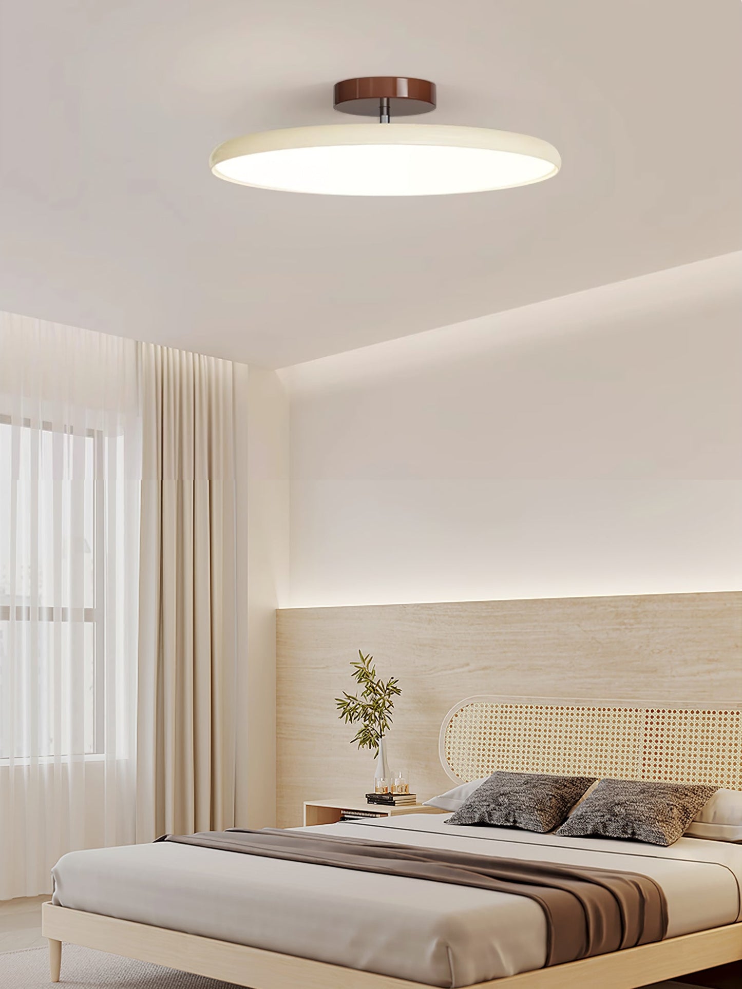 Anpassbare Deckenleuchte mit warmem Licht, Metall-Acryl-Finish