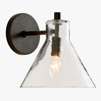 Glavira Doppel-Wandleuchte aus recyceltem Glas – Wandbeleuchtung aus Messing für den Innenbereich