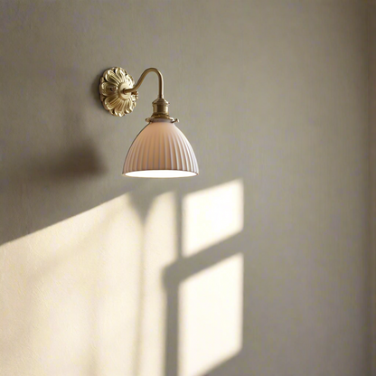 Brass Ceramic Wall Light