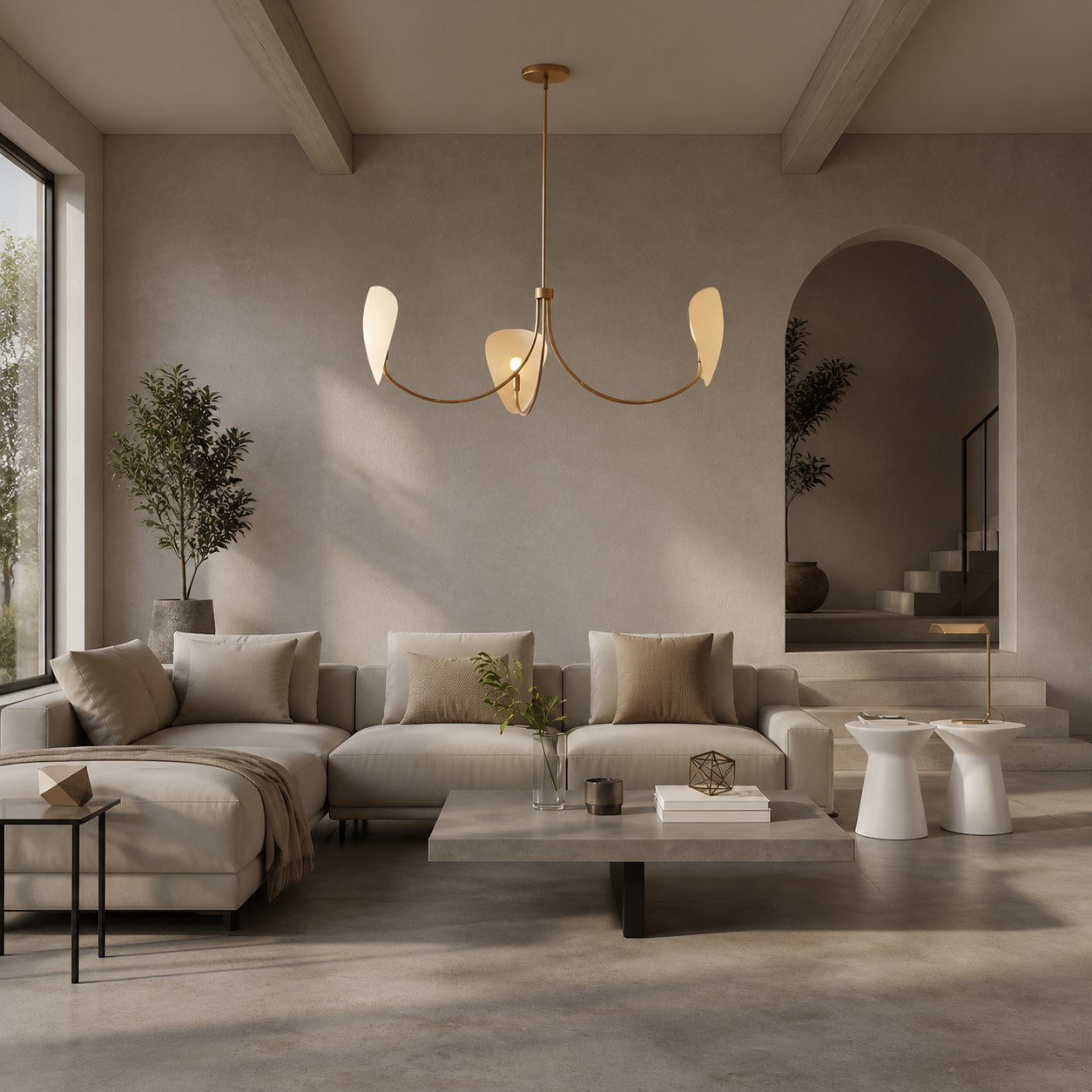 Shella Artistic Chandelier – Curved-arm Design for Dining rooms or Living Rooms