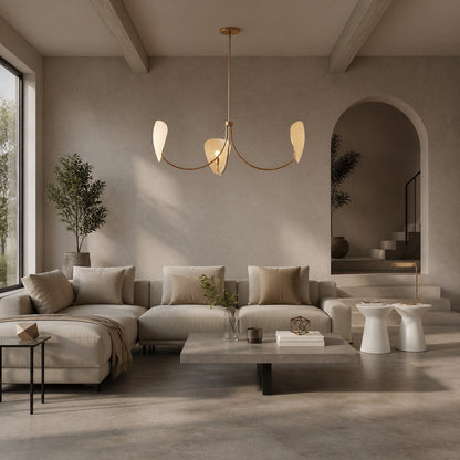 Shella Artistic Chandelier – Curved-arm Design for Dining rooms or Living Rooms