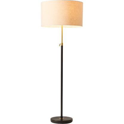 Mavora Modern Adjustable Telescoping Floor Lamp with Linen Shade for Reading and Living Spaces