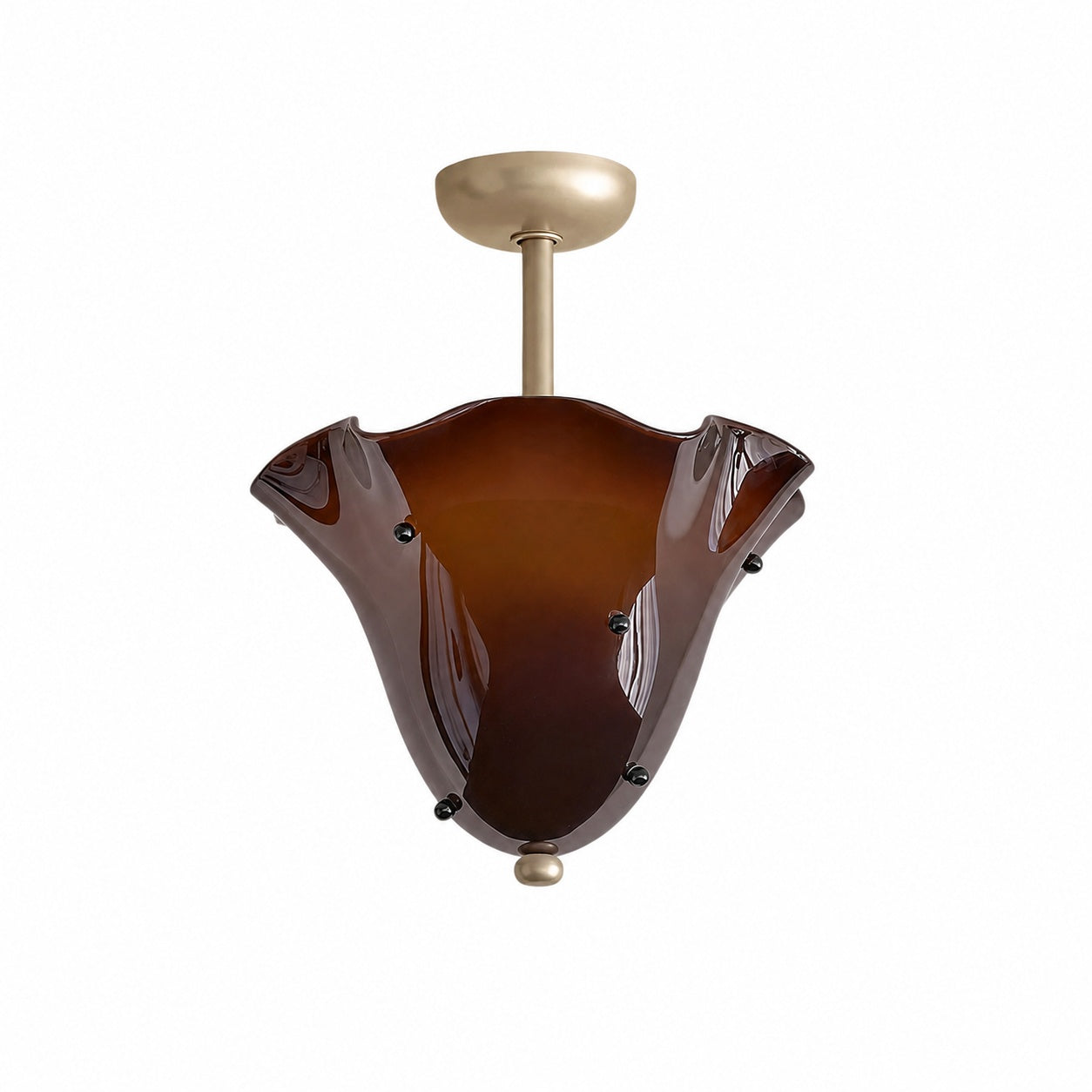 Bellina Decorative Glass Ceiling Light - Modern Sculptural Flush Mount