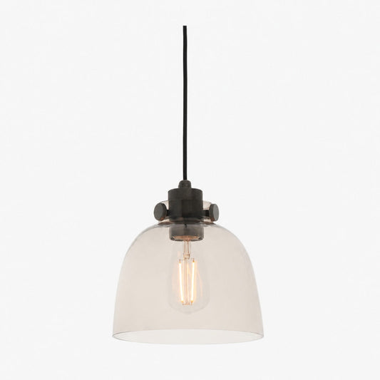 Readium Tinted Glass Pendant Light - Minimalist Dome Shade Adjustable for Kitchen Island and Dining Room