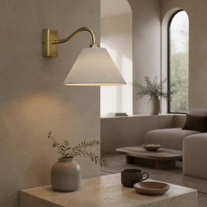 Lumweve Wandleuchte – Elegante Wandleuchte mit plissiertem Schirm für Flur und Arbeitszimmer
