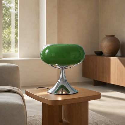 Lollora Decorative Table Lamp – Sculptural Glass Accent Light for Bedroom or Living Room
