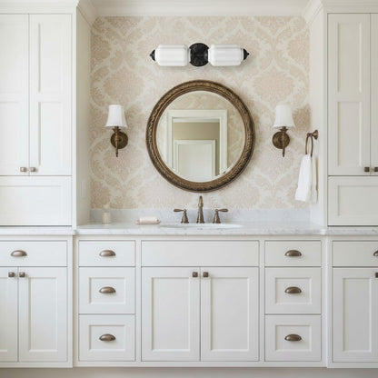 Eloise Glass Wall Sconce - Vintage Milk Glass Vanity Sconce