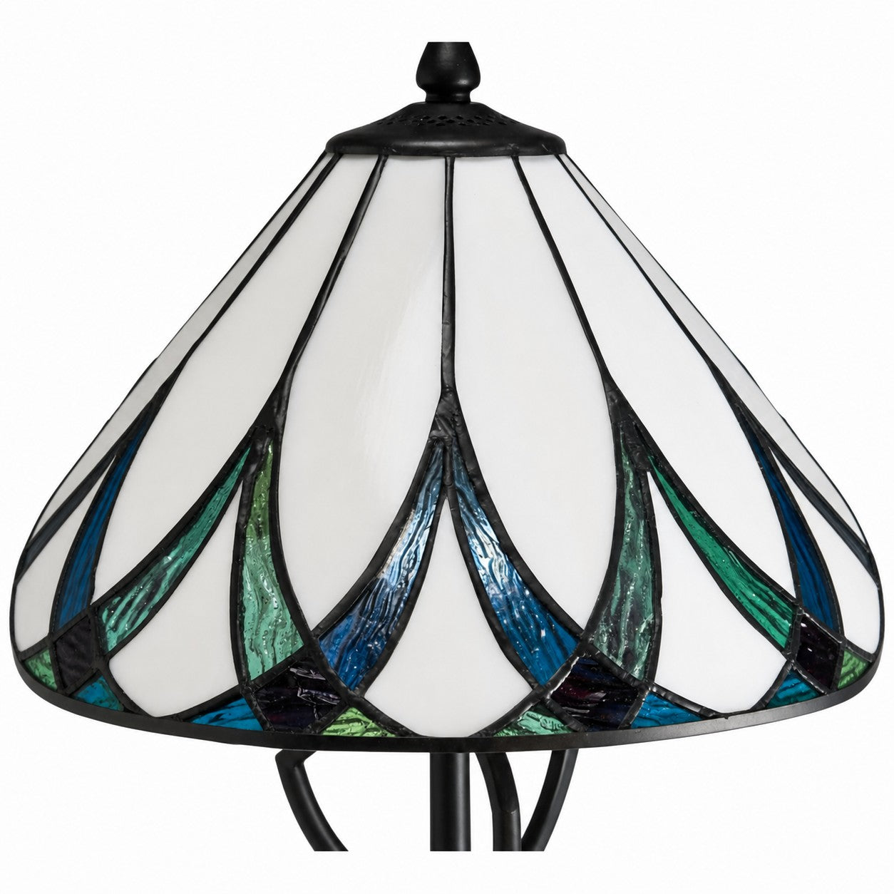 TF Allanton Water Ripple Glas-Tischleuchte – Klassischer Stil für Wohnzimmer, Schlafzimmer oder Arbeitszimmer