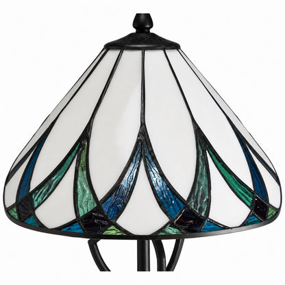 TF Allanton Water Ripple Glas-Tischleuchte – Klassischer Stil für Wohnzimmer, Schlafzimmer oder Arbeitszimmer
