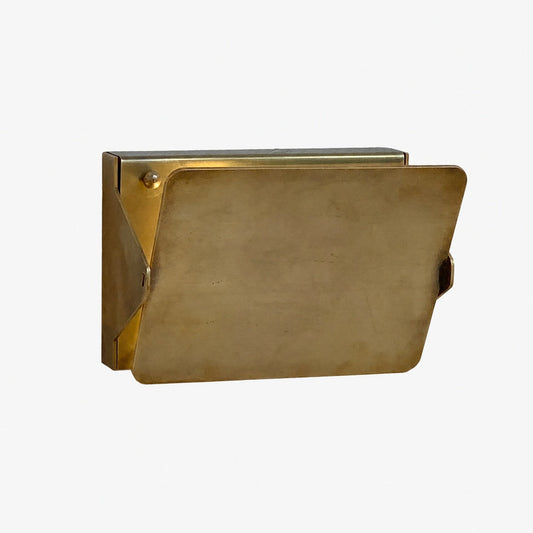 Vintage-Wandleuchte aus Messing mit Klappfront – künstlerischer Metallstil