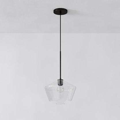 Merin Transparent Glass Sculpture Geometric Chandelier