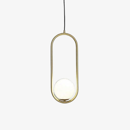 Halozen Modern Pendant Light - Soft Oval Profile Design Decorative Hanging Lamp for Living Room