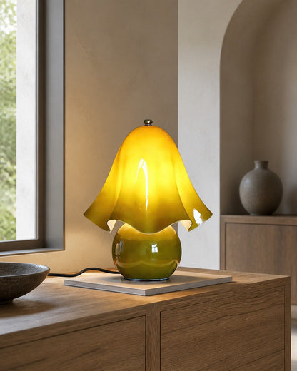 Bellina Decorative Table Lamp - Sculptural Bell Flower Shape