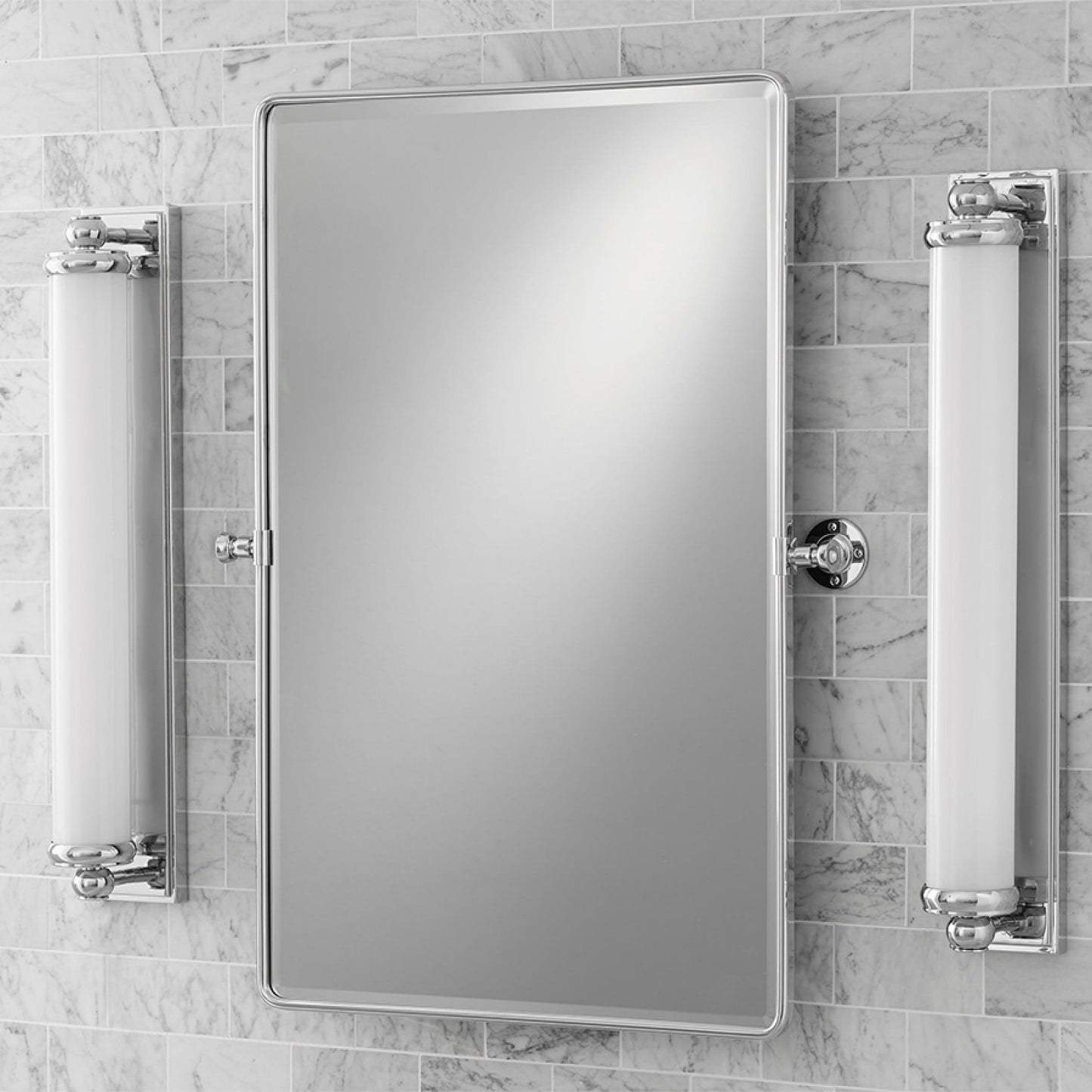 Kalvora Extra Long Tube Wall Sconce - Chrome Modern Light Fixture