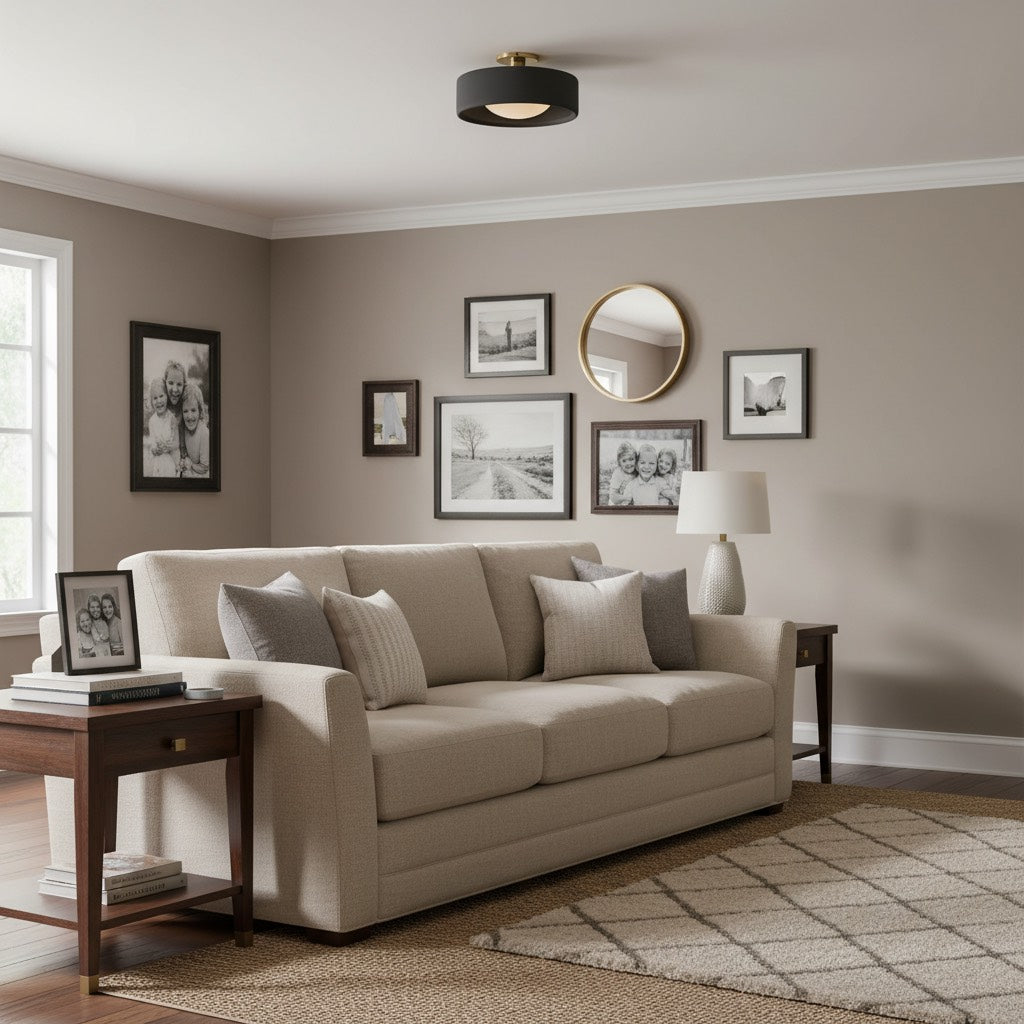 Cerova Porcelain Flushmount – Modern Minimalist Design – Perfect for Living & Dining Areas