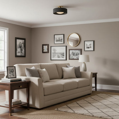 Cerova Porcelain Flushmount – Modern Minimalist Design – Perfect for Living & Dining Areas